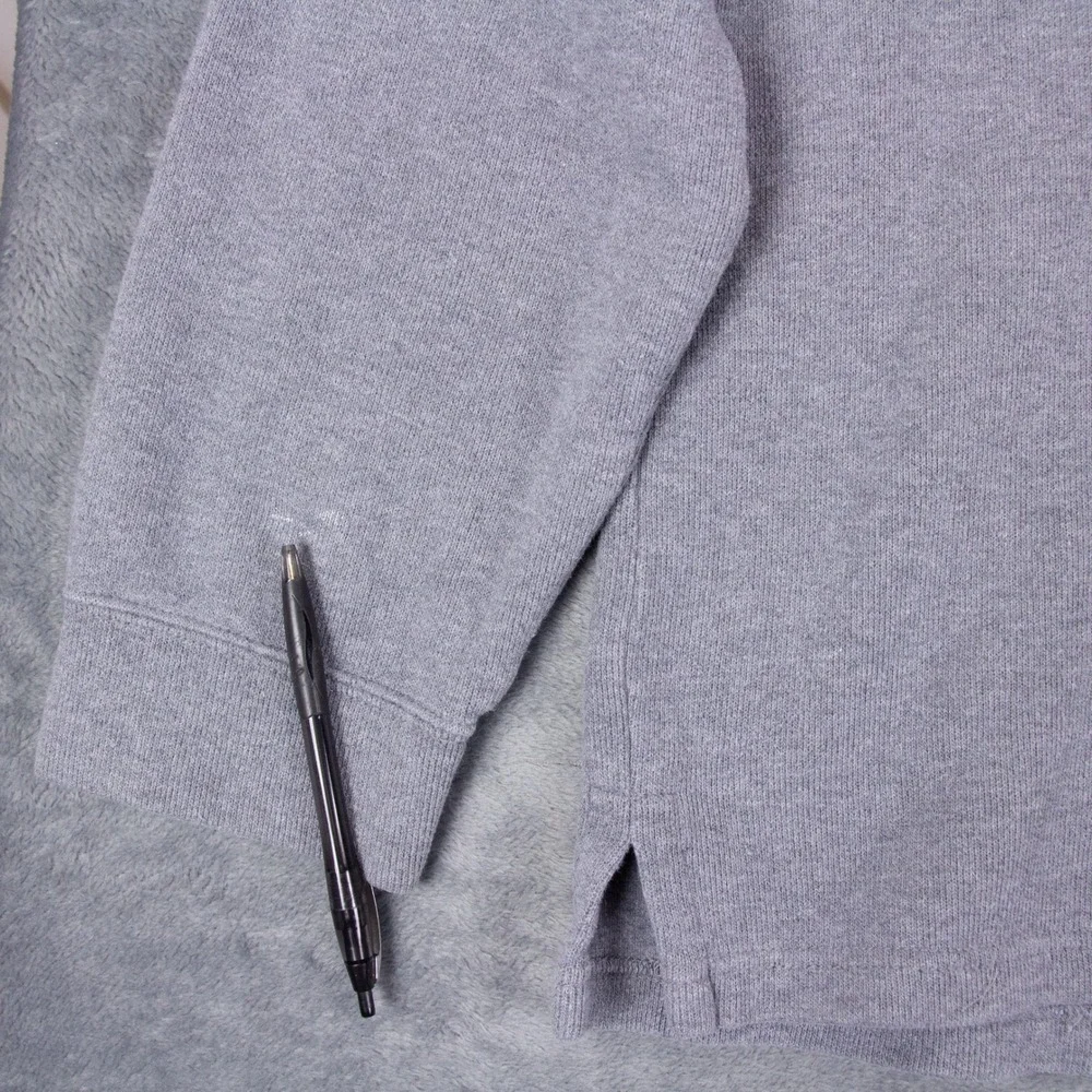 VTG Polo Ralph Lauren Mens XL Quarter Zip Pullover Sweater Gray Cotton Pony‎